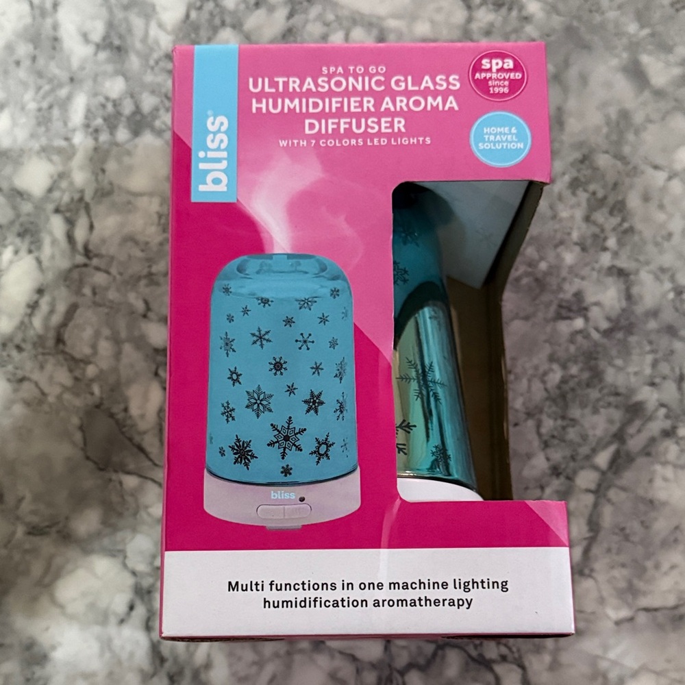 Bliss Spa Ultrasonic Glass Diffuser - Turquoise